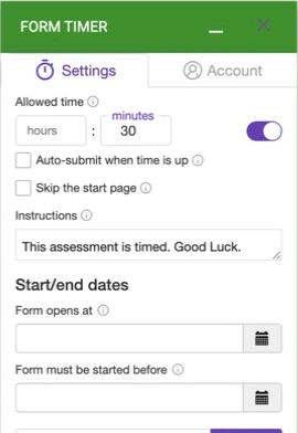 自動送信の項目は Allowed time の下にあります。この実画面のチェックボックスはオフなので、試す際は自分の設定で有効にしてください。