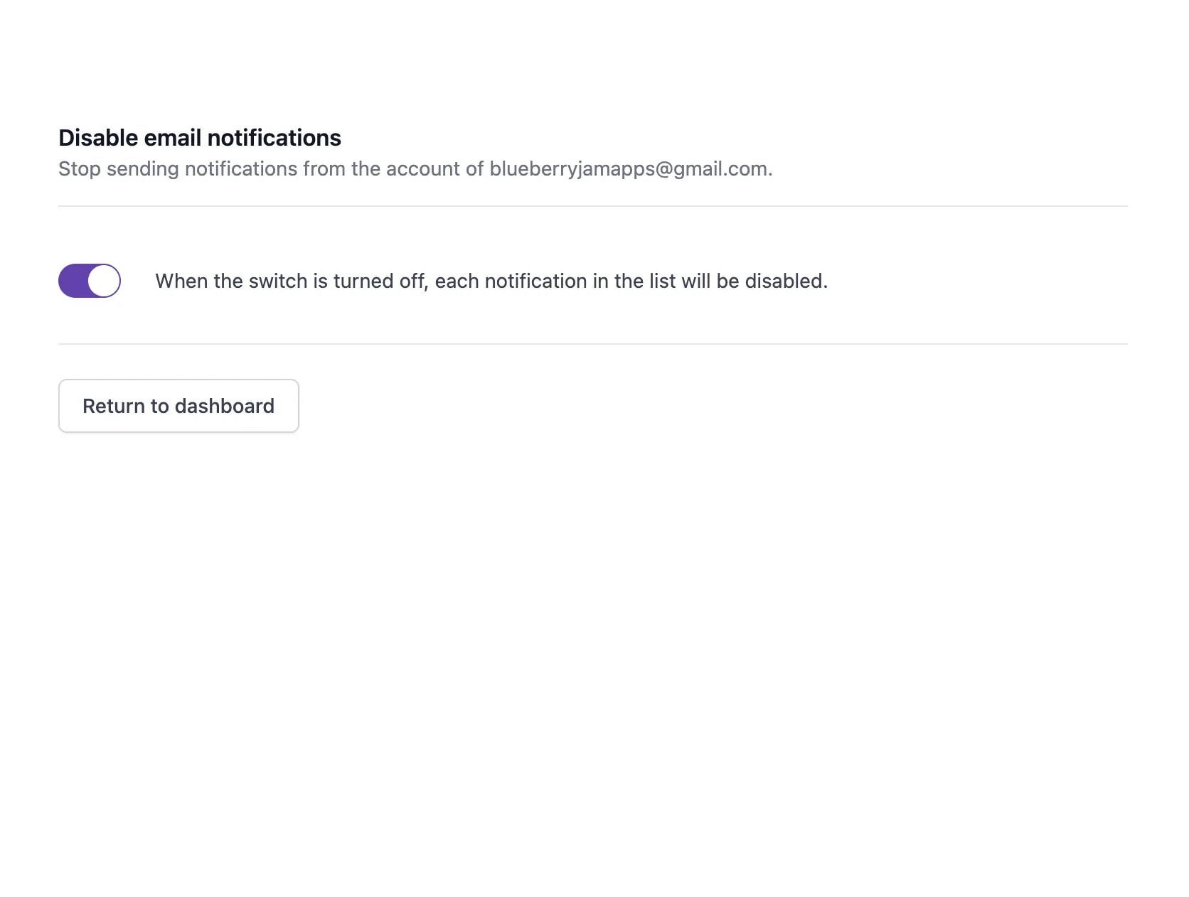 Disable Notifications
