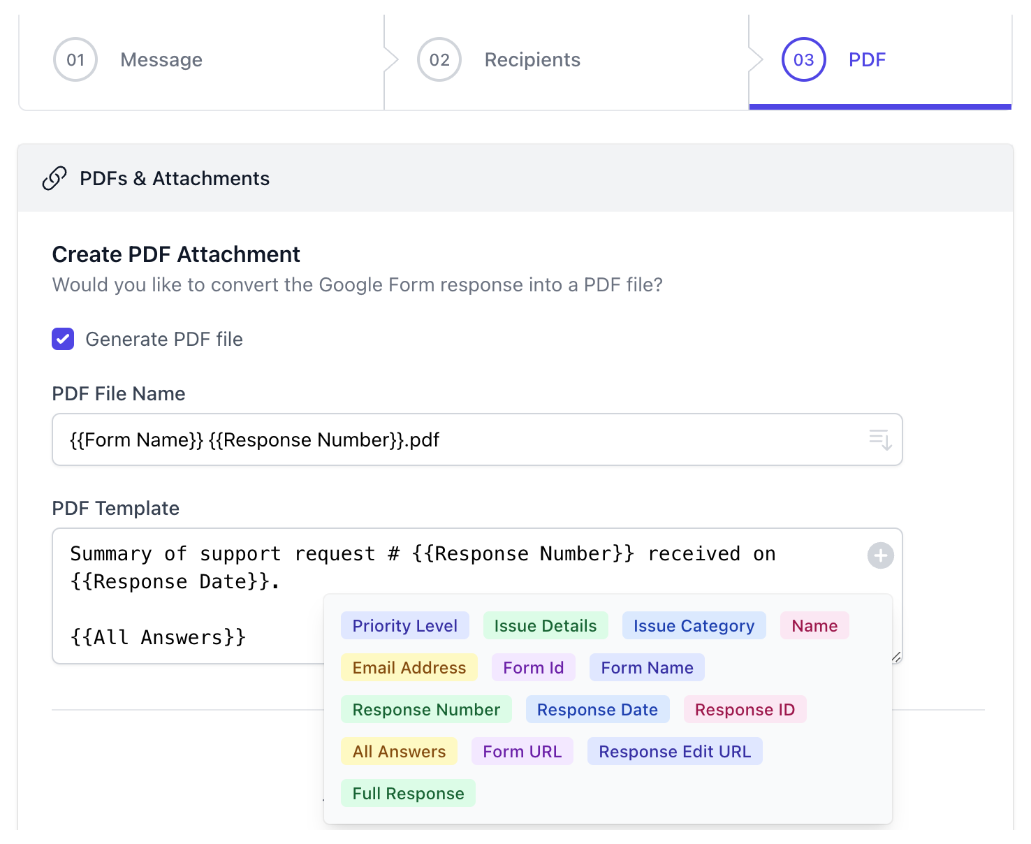 Custom PDF File Name