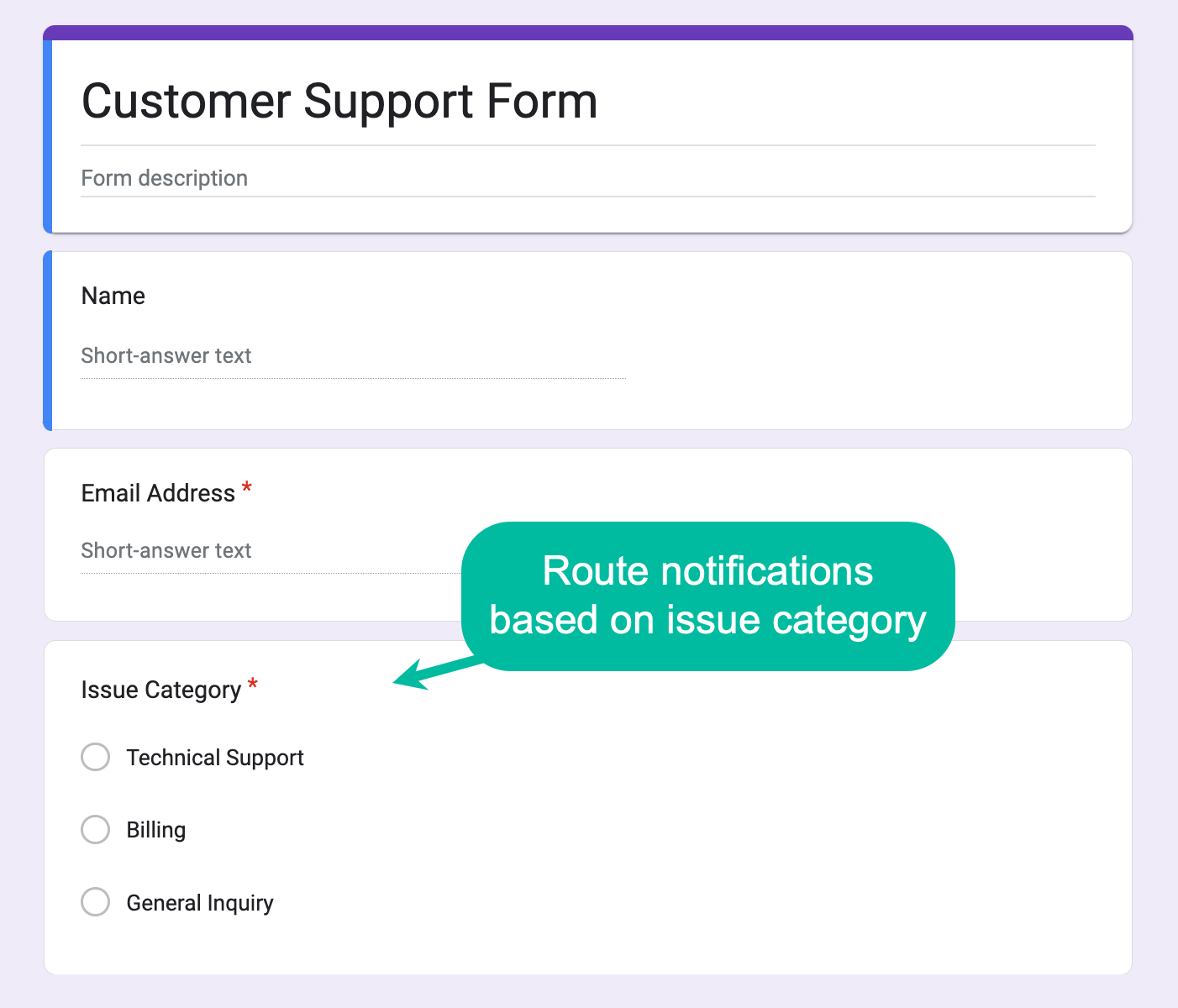 如何根据 Google 表单答案发送条件通知邮件