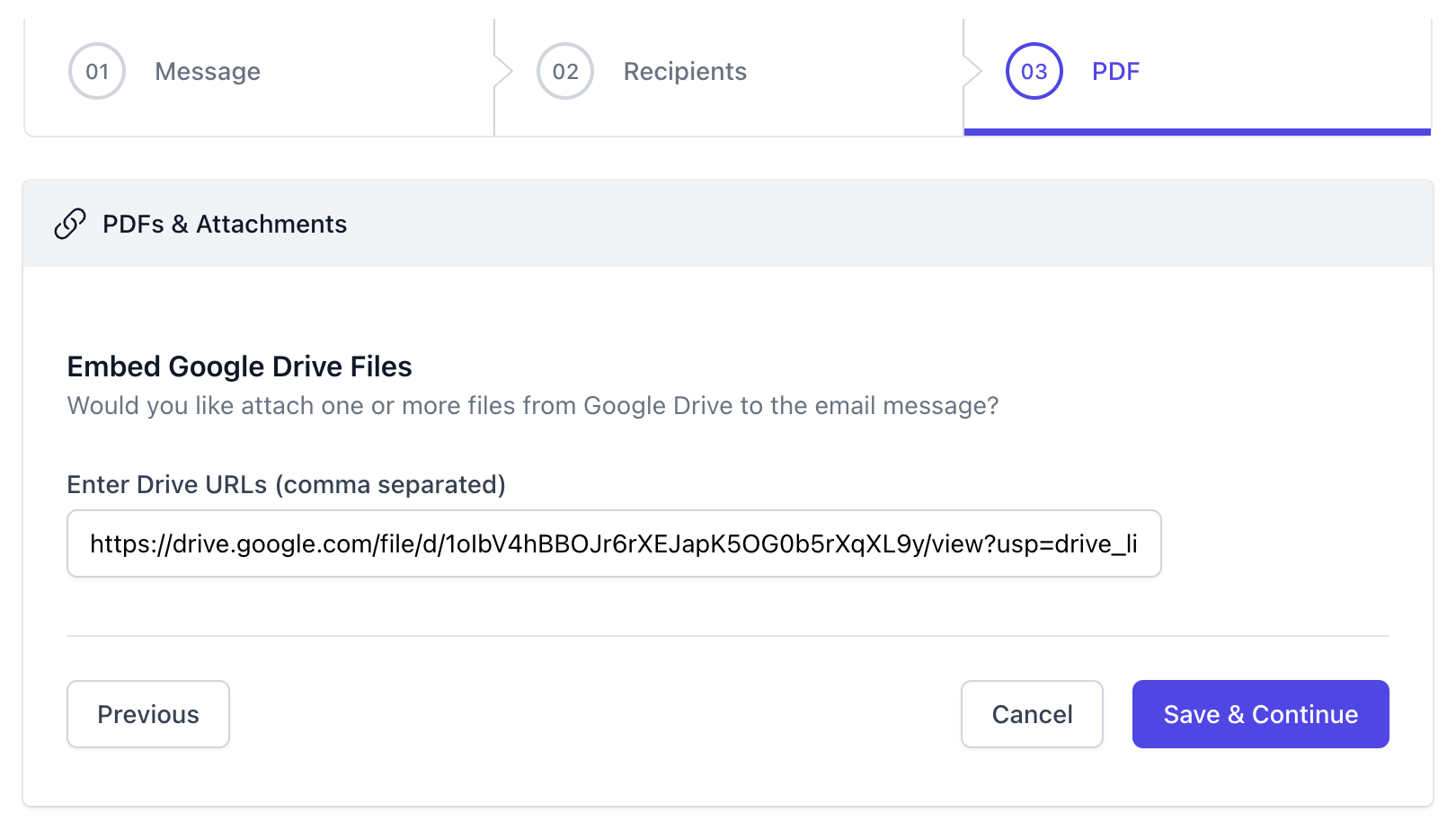 フォーム通知にGoogle Driveファイルを埋め込む方法