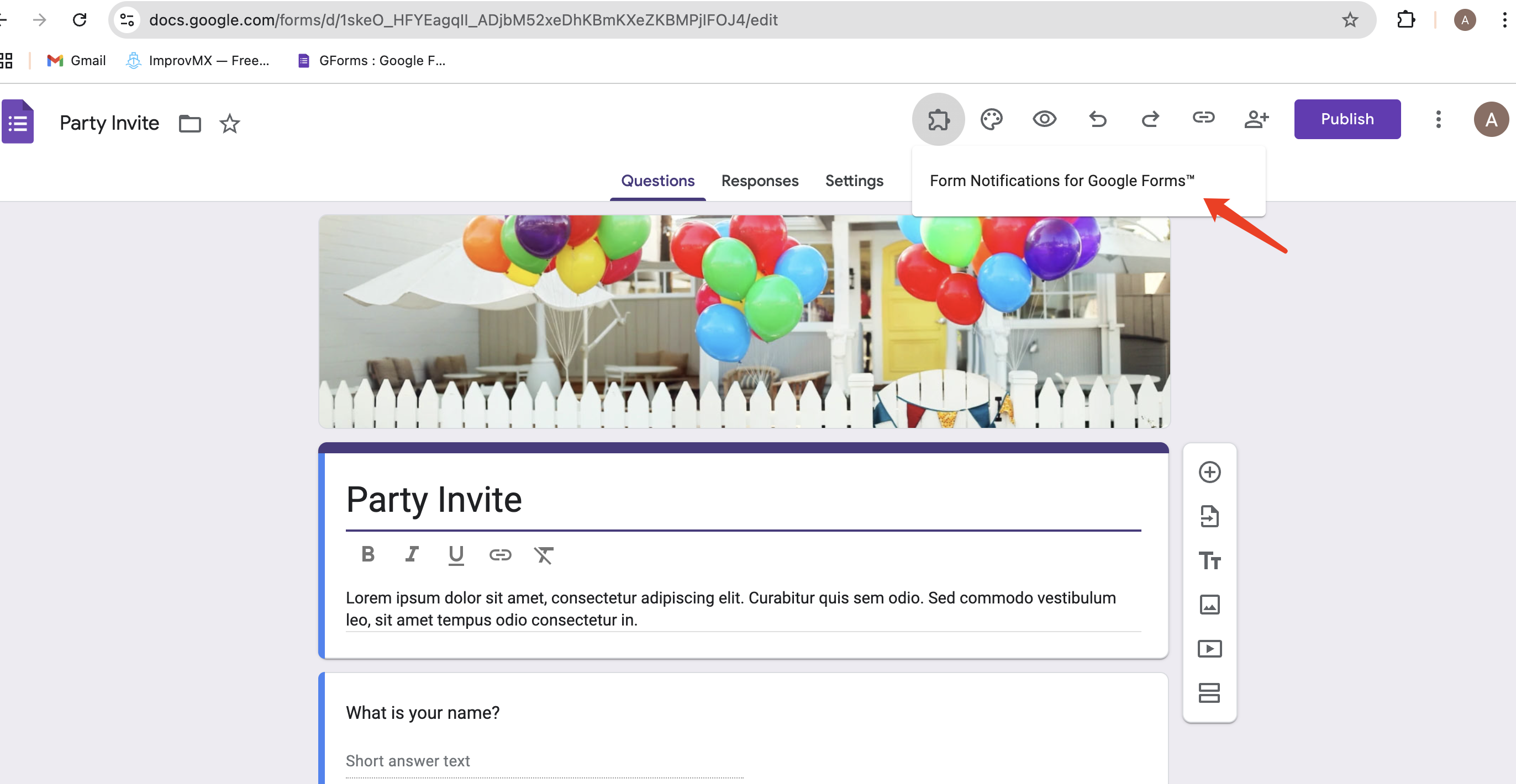 Notificaciones Push de Formularios