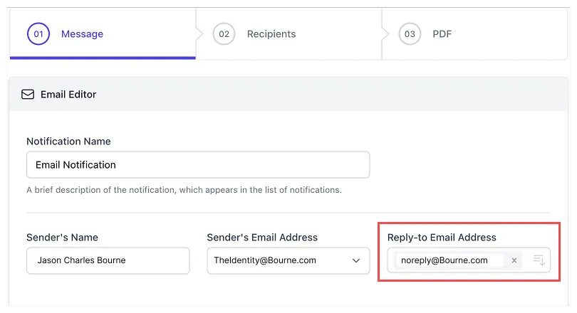 Indirizzo Email NoReply