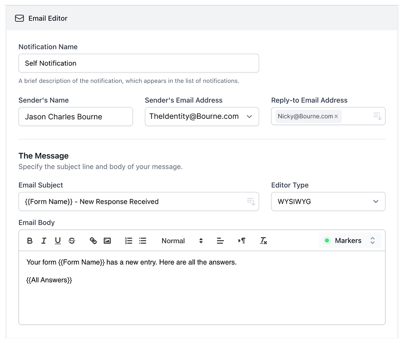 自己通知ワークフロー