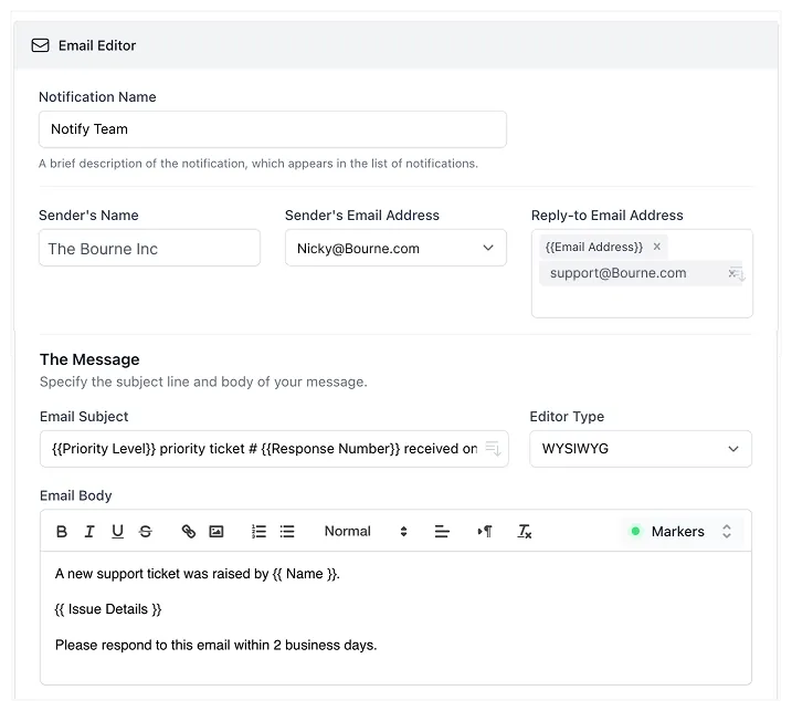 Crea Email di Notifica Condizionale