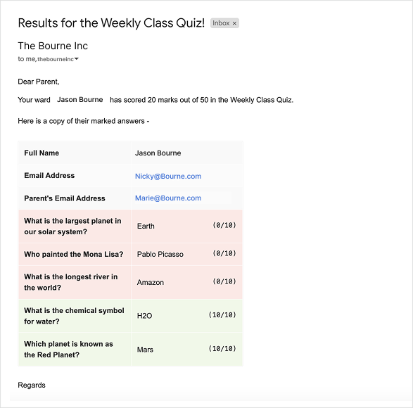 Test Email Notification