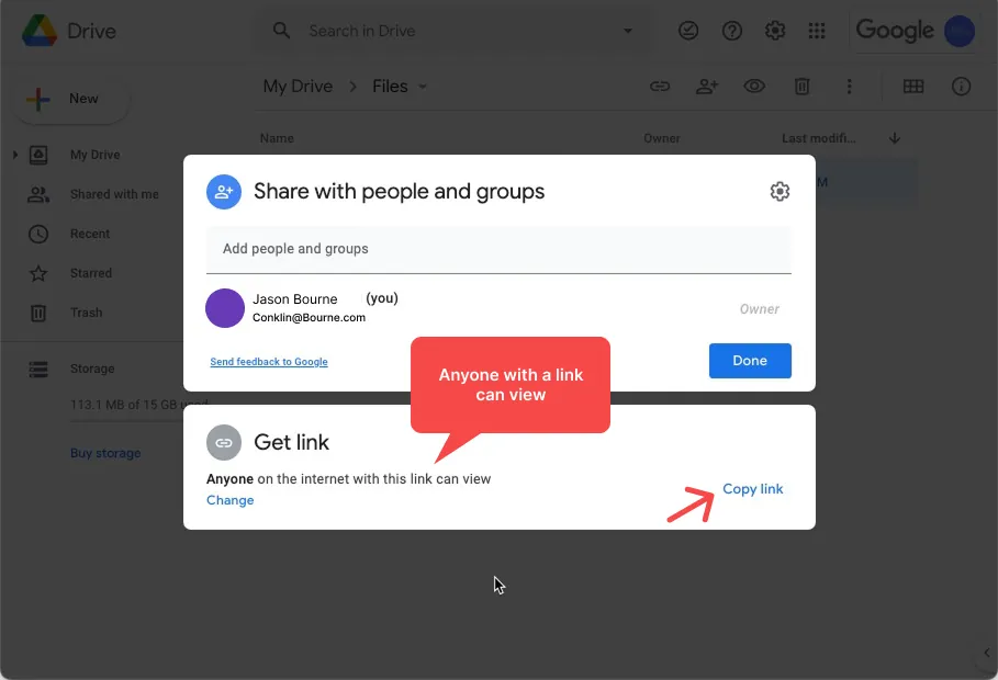 Condividi File Google Drive