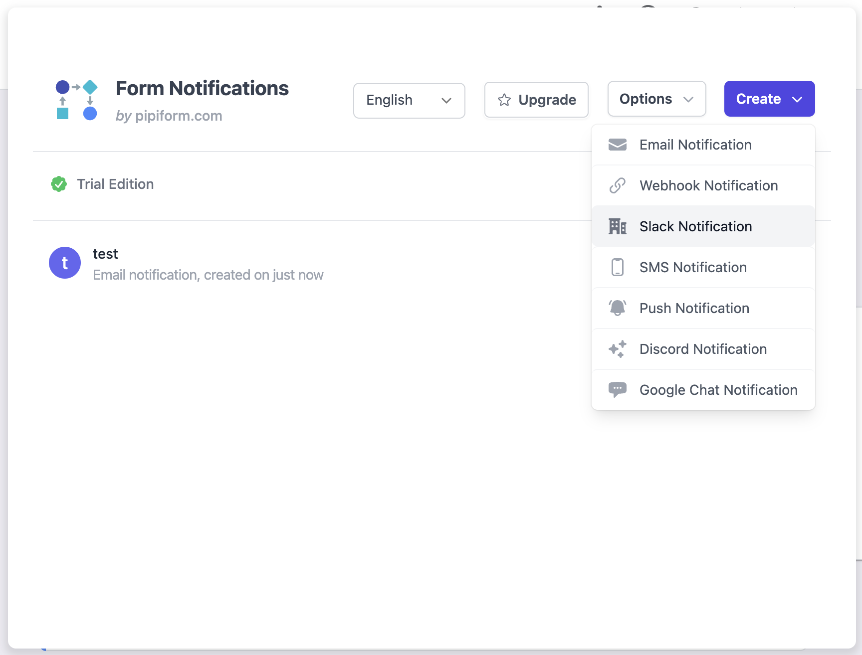 Notification Slack pour Google Forms